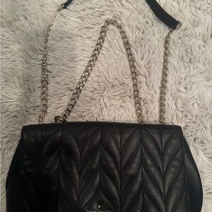 Kate Spade Black Quilted Leather Shoulder Bag